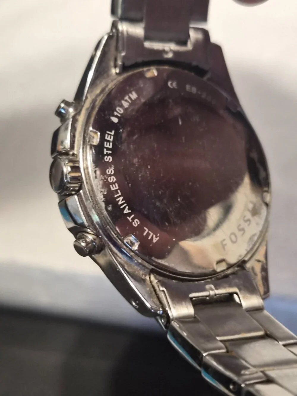 Fossil stainless band analog